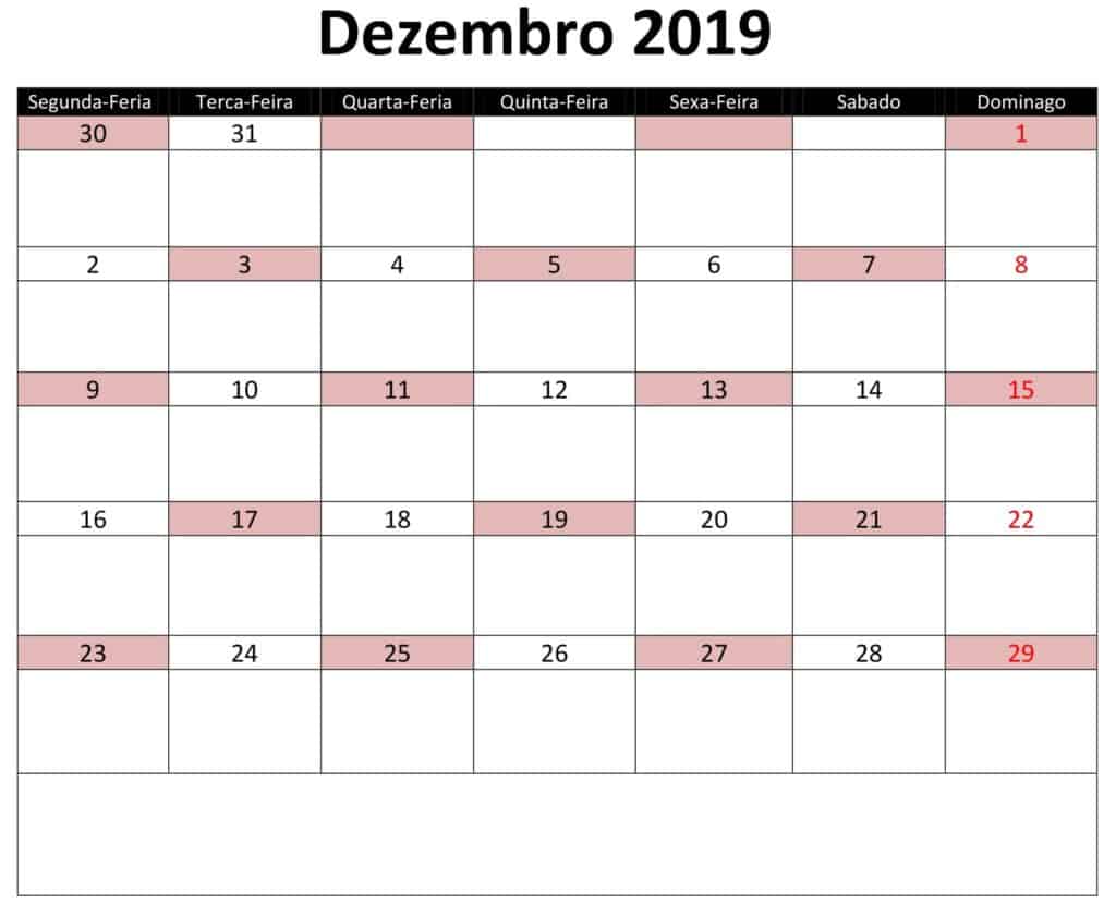 Calendario Dezembro 2016: Imprima Gratuitamente!