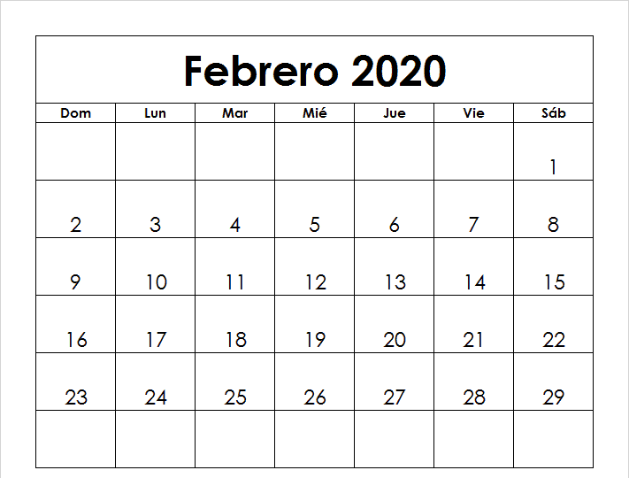 Calendario-Febrero-2020-Negocios