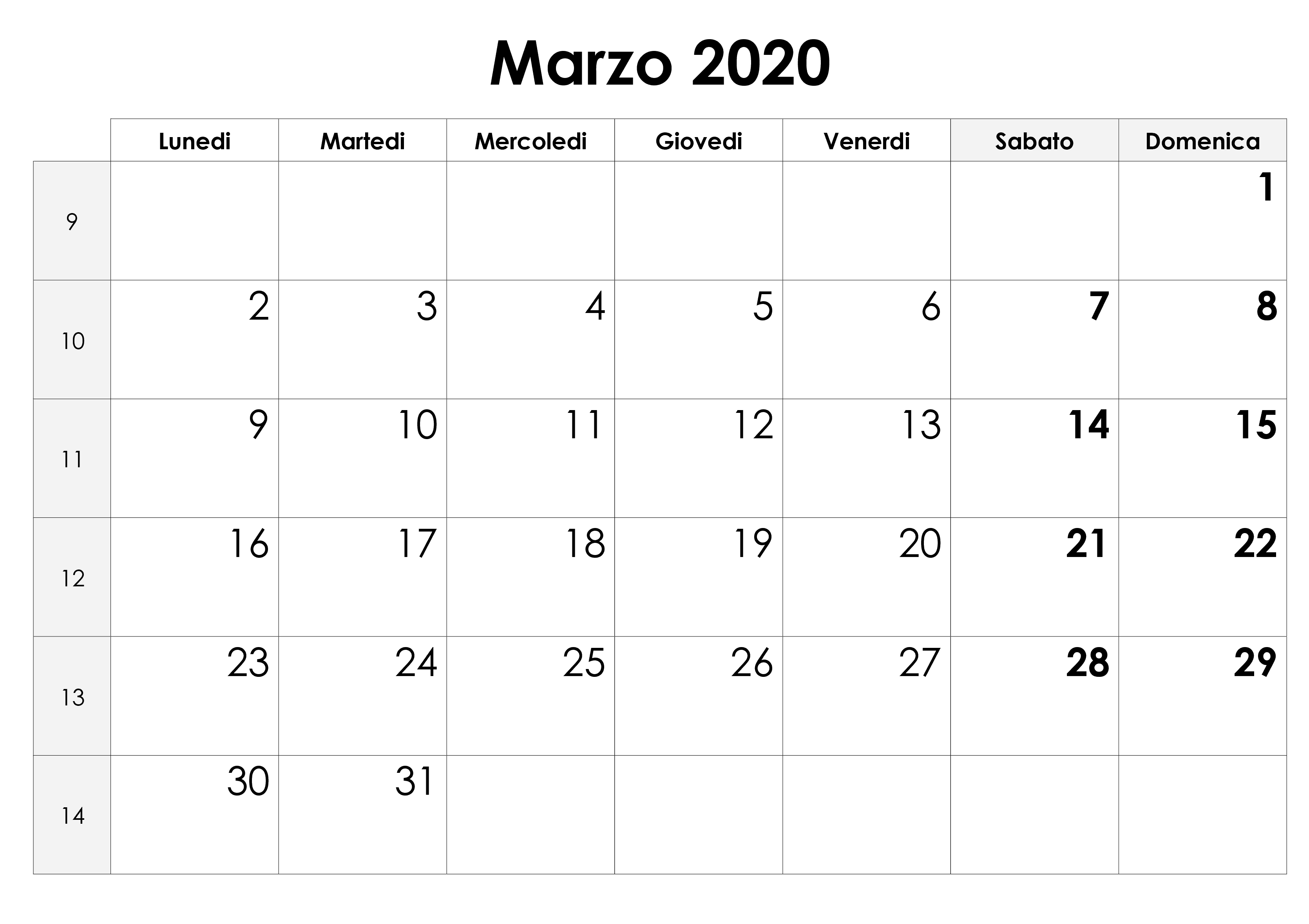 Calendario Marzo 2020 Chile Profesional