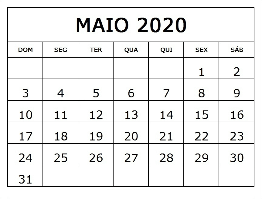 maio, 2020