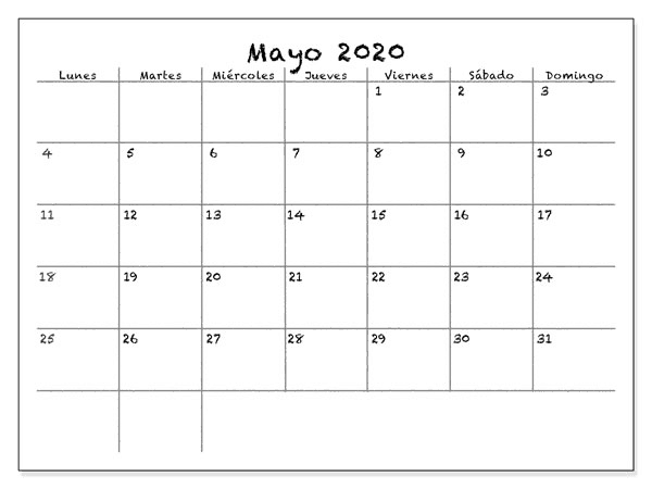 Calendário 2020 Abril Modelo