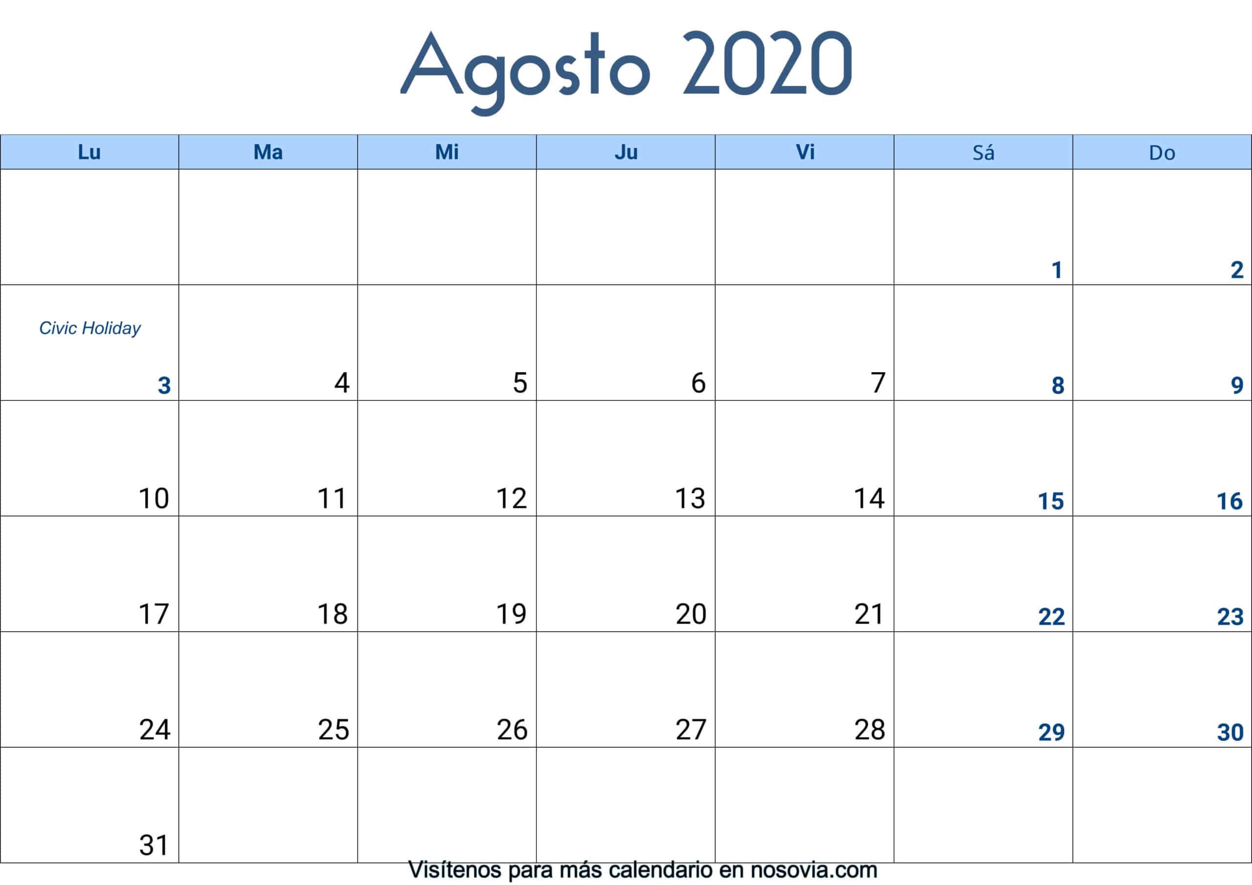 Calendario-agosto-2020-Con-Festivos-Palabra