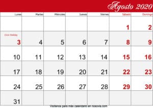 Calendario-agosto-2020-Con-Festivos-imprimible