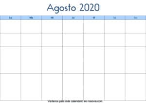 Calendario-agosto-2020-en-blanco-Palabra-gratis