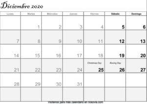 Calendario-diciembre-2020-Con-Festivos-PDF