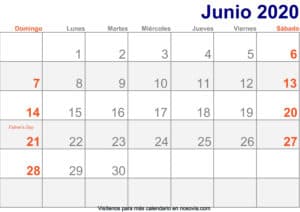 Calendario-junio-2020-Con-Festivos-Imprimir