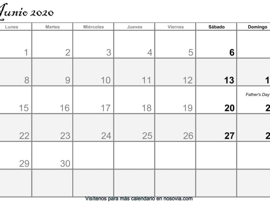 Calendario-junio-2020-Con-Festivos-PDF