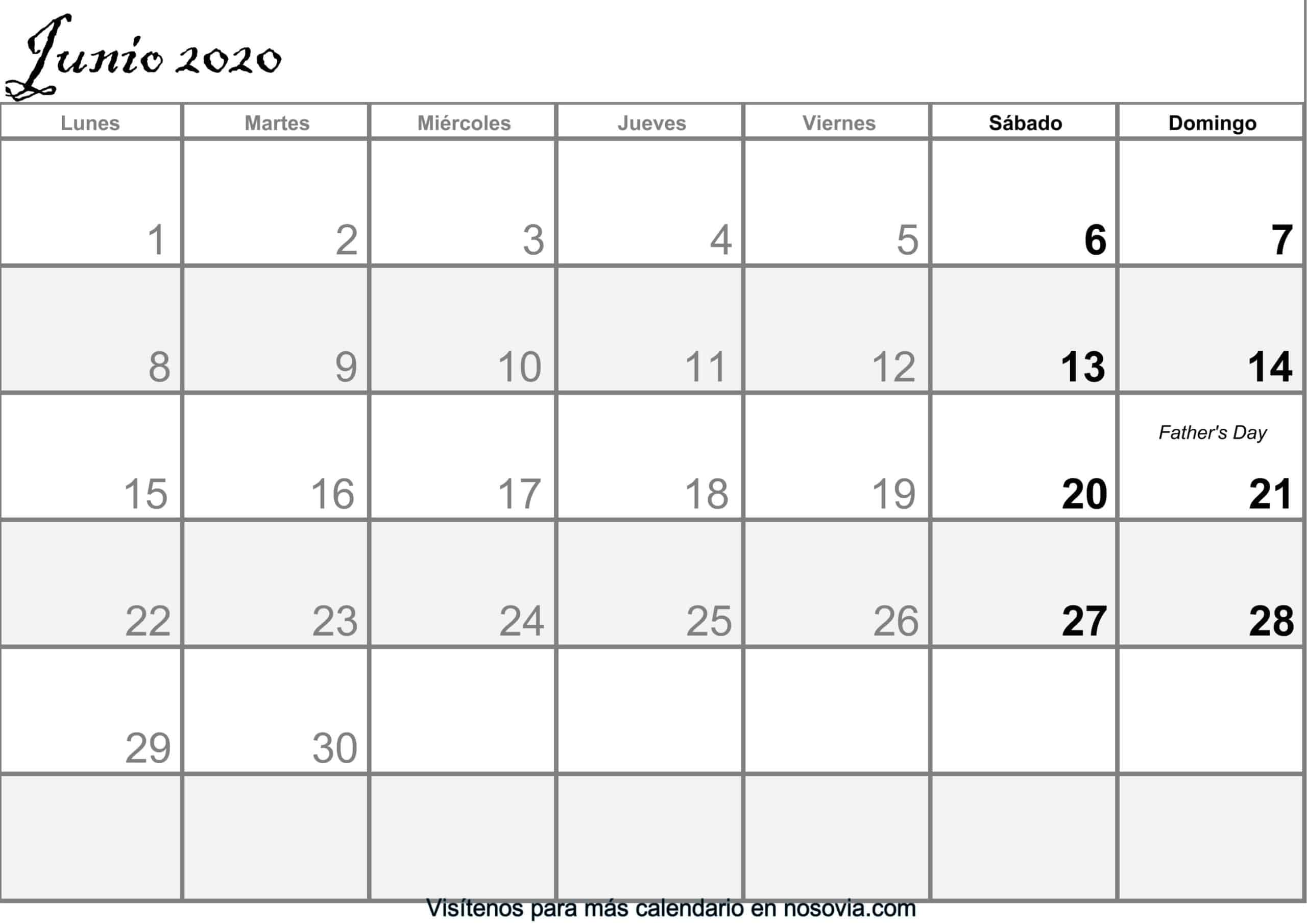 Calendario-junio-2020-Con-Festivos-PDF
