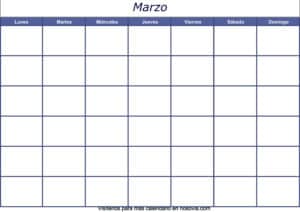 Calendario-marzo-2020-en-blanco-Imágenes-gratis