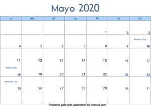 Calendario-mayo-2020-Con-Festivos-Palabra