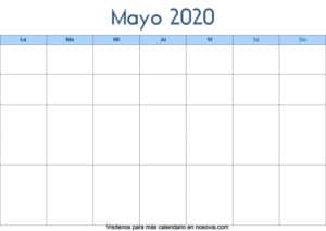 Calendario-mayo-2020-en-blanco-Palabra-gratis