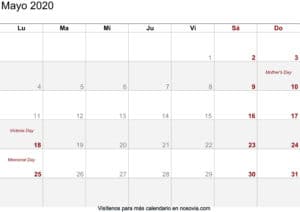 Calendario-mayo-2020-imágenes-para-imprimir gratis